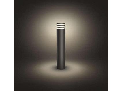 Philips Hue Lucca STMÍVATELNÝ VENKOVNÍ SLOUPEK LED E27 9,5W 2700K IP44, antracit Teplá bílá