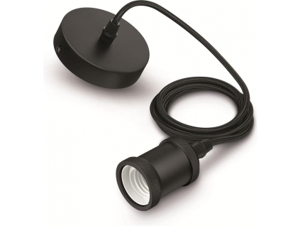 Philips Vintage KABEL S OBJÍMKOU E27 max. 1x40W, černá