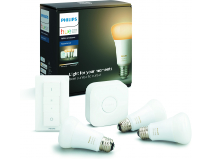 Hue Bluetooth 3x žárovka LED E27 9,5W 806 lm + bridge + switch