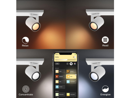 Philips Hue Argenta Bluetooth SVÍTIDLO BODOVÉ GU10 4x5,7W 4x350lm 2000-6500K, bílá