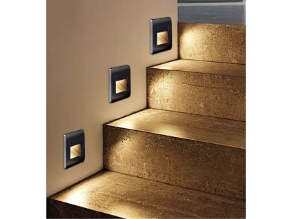 175646 cerne led venkovni schodistove svitidlo 3w denni bila
