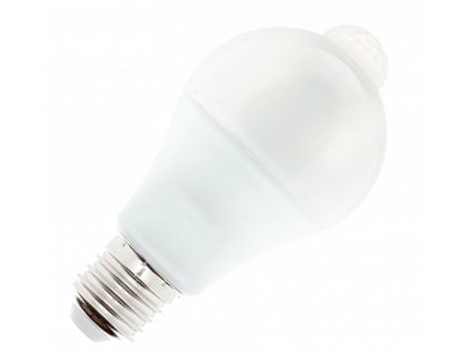 175934 1 rll 317 led zarovka s pir cidlem a60 e27 8w tepla bila