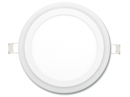 Bílý kruhový vestavný LED panel DUO 145mm 6W denní + 3W teplá bílá CCT