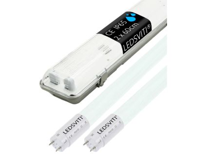 177134 1 led prachotesne teleso 2x 60cm led zarivka 9w studena bila