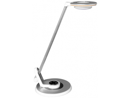 LED bílá stolní lampička 8W s USB 3000-6000K