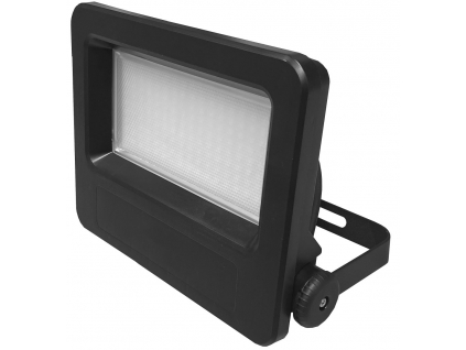 Černý LED reflektor FB 50W teplá bílá