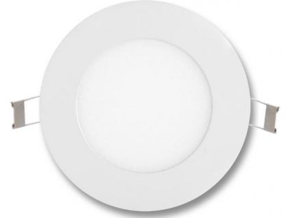 bílý kruhový vestavný LED panel 120mm (Barva světla Teplá bílá, Stmívatelnost Stmívatelný, Výkon 6W)