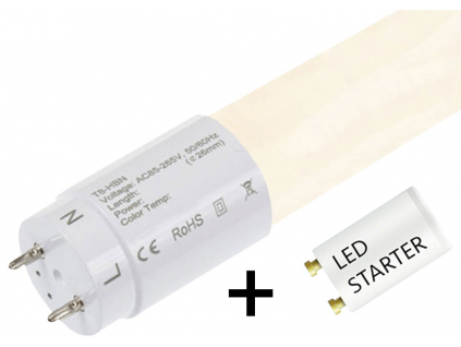 LED trubice HBN90 90cm 14W Záruka 3 roky Teplá bílá s LED startérem