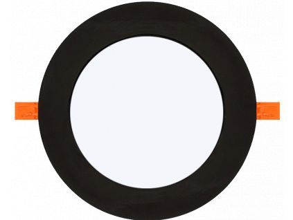 Černý vestavný LED panel kulatý 170mm (Barva světla Denní bílá, Stmívatelnost Nestmívatelný, Výkon 12W)