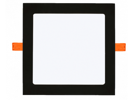 Černý vestavný LED panel čtverec 225x225mm