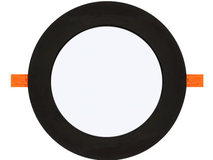 Černý vestavný LED panel 2 kulatý 300mm (Barva světla Denní bílá, Stmívatelnost Nestmívatelný, Výkon 24W)