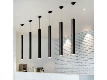 Černé LED závěsné thin svítidlo 5W 4000K (Délka 20cm, Výkon 5W)