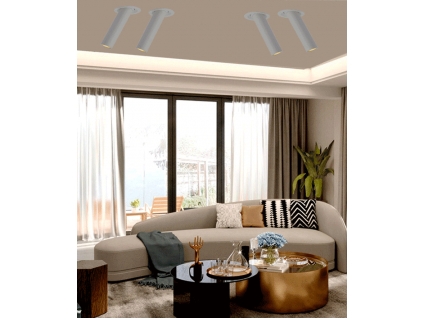 Šedé LED vestavné thin svítidlo 5W 10cm 4000K