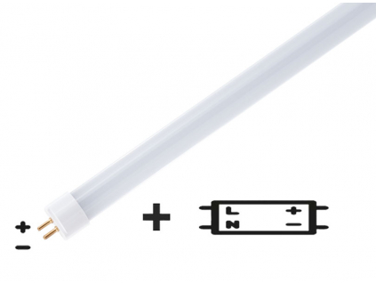 LED zářivka T5 288mm 5W mléčný kryt teplá bílá jednostranné