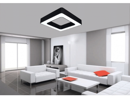 Černý stropní LED panel čtverec 36W denní bílá