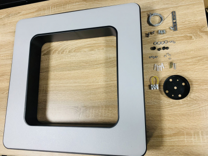 Černý stropní LED panel čtverec 36W denní bílá