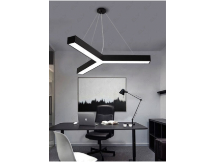 Černý stropní LED panel Y 36W denní bílá