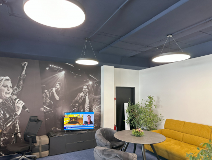 Závěsný bílý designový LED panel 600mm 48W denní bílá