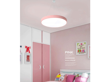 Závěsný Růžový designový LED panel 500mm 36W denní bílá