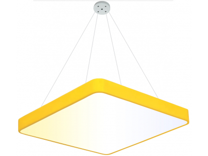 Závěsný Žlutý designový LED panel 400x400mm 24W denní bílá
