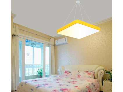 Závěsný Žlutý designový LED panel 500x500mm 36W denní bílá