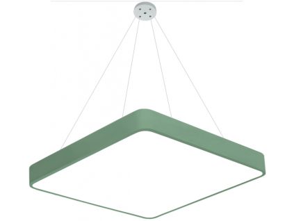 Závěsný Zelený LED designový panel hranatý (Barva světla Denní bílá, Výkon 24W 400x400mm)