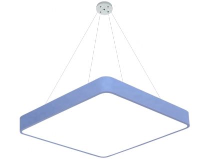 Závěsný Modrý LED designový panel hranatý (Barva světla Denní bílá, Výkon 24W 400x400mm)