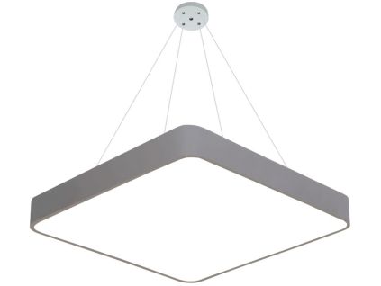 Závěsný Šedý LED designový panel hranatý (Barva světla Denní bílá, Výkon 24W 400x400mm)