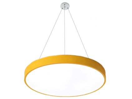 Závěsný Žlutý LED designový panel kulatý (Barva světla Denní bílá, Výkon 24W 400mm)