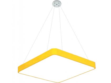 Závěsný Žlutý LED designový panel hranatý (Barva světla Denní bílá, Výkon 24W 400x400mm)