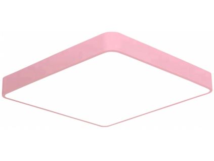 Růžový designový LED panel hranatý (Barva světla Denní bílá, Výkon 24W 400x400mm)