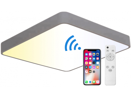Šedý LED panel 400x400mm 24W smart CCT s ovladačem