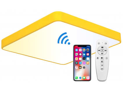 Žlutý designový LED panel 500x500mm 36W smart CCT