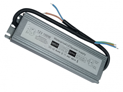 LED zdroj 12V 100W SLIM IP67 voděodolný