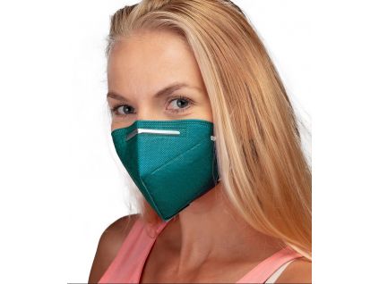 182596 tyrkysovy respirator ffp2 kn95 10 ks