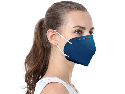 Tmavě modrý Respirátor FFP2 / KN95 10 ks