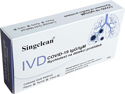 COVID-19 Testovací sada z krevního vzorku Singclean IgG / IgM 100 ks