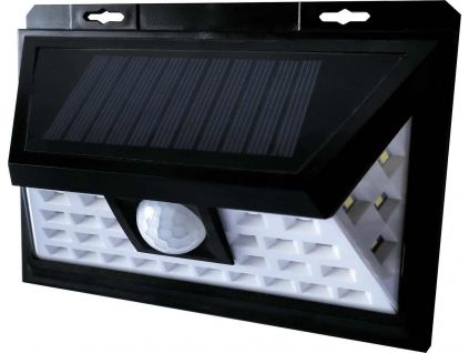 Nástěnné LED světlo EMA solar PIR 34LED denní bílá