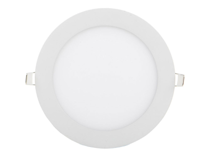 bílý kruhový vestavný LED panel