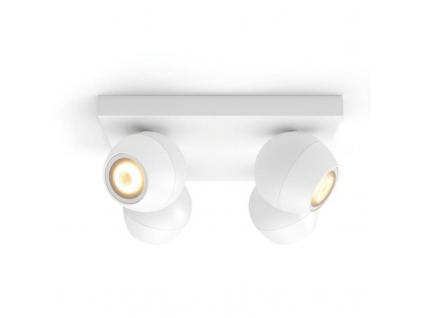 Bílé LED bodove svítidlo Philips Hue Buckram white Ambiance 4 spot (5047431P6)