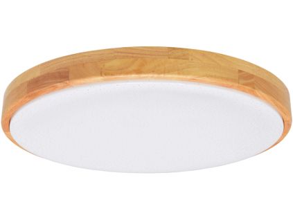 185229 4 led stropni svitidlo s dalkovym ovladacem 24w 420mm svetle drevo lena ctt
