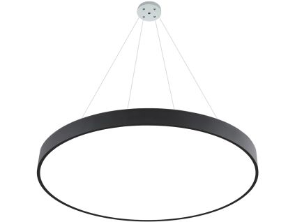Závěsný Černý LED designový panel kulatý (Barva světla Denní bílá, Výkon 24W 400mm)