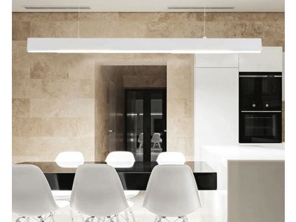 186114 stribrne linearni zavesne led svitidlo 120cm 48w denni bila