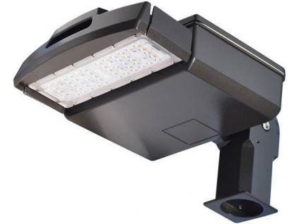 18618 cerne led verejne svitidlo s kloubem 50w vo denni bila