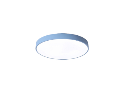 Modrý stropní LED panel 400mm 24W denní bílá s čidlem