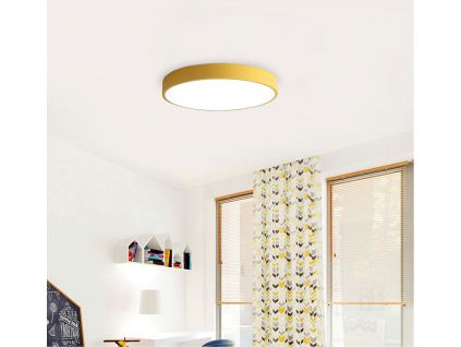 186333 zluty stropni led panel 400mm 24w denni bila s cidlem