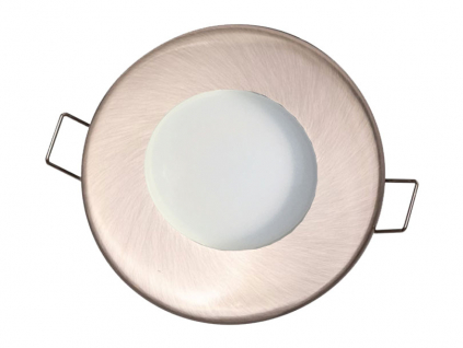 Nikl LED koupelnové podhledové světlo 5W 12V IP44 Teplá bílá