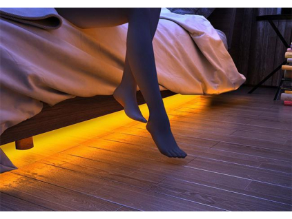 LED pásek pod lůžko 2x 3W s 2x pohybovým čidlem teplá bílá 230V