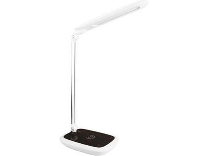 18729 stmivatelna bila led stolni lampicka diplomat dark 17w s bezdratovym nabijenim cct