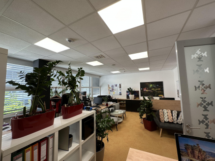Bílý podhledový LED panel 600x600mm 45W denní bílá